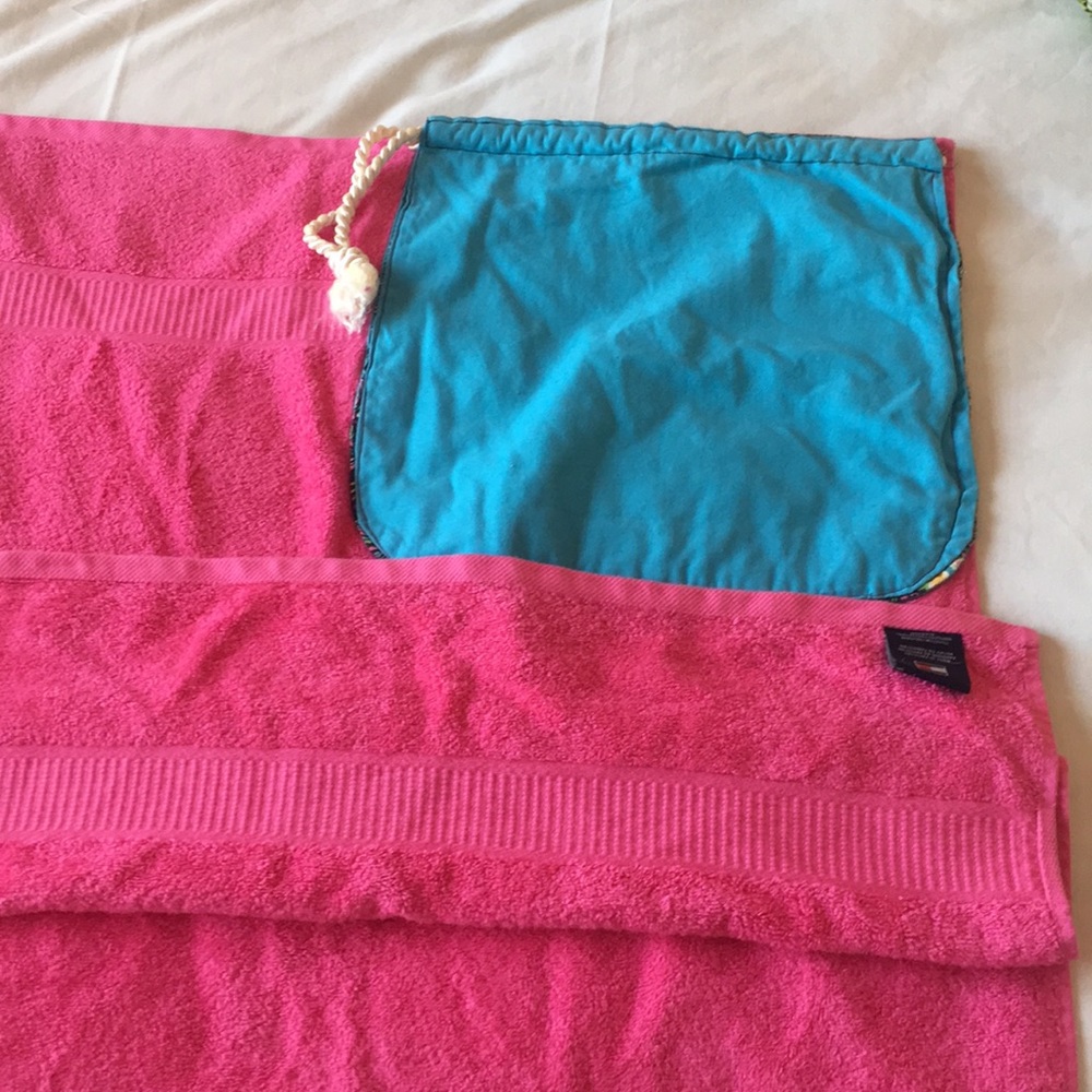 Tommy Hilfiger Pink Beach Towel Large New